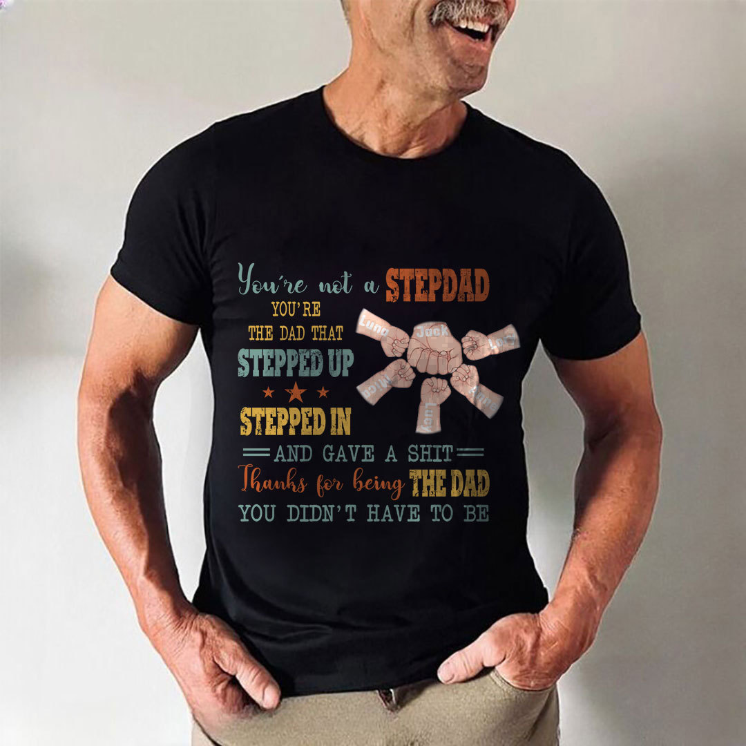 Custom Personalized Stepdad T-Shirt  Best Father’s Day Gift Ideas-ancustom