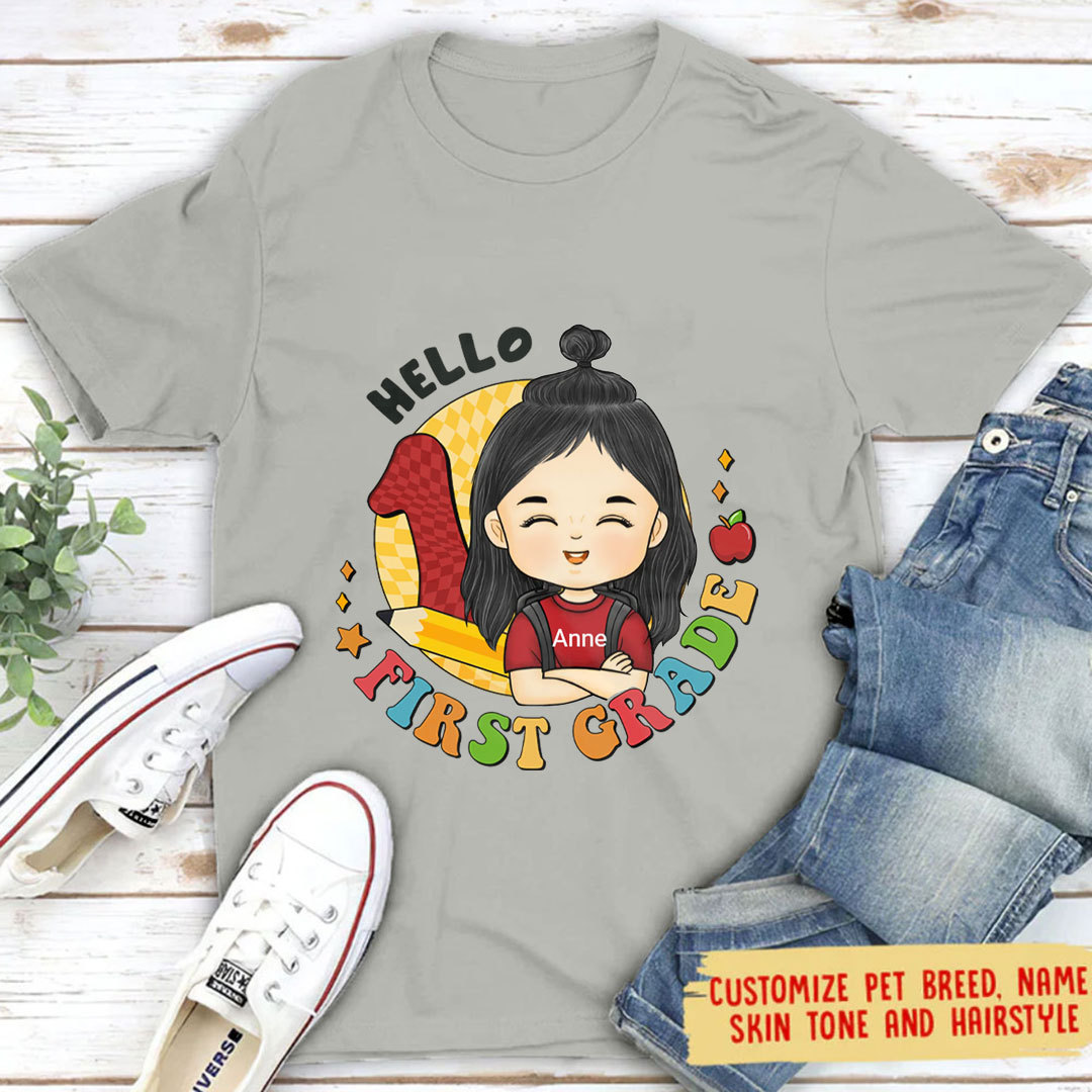 Hello Kindergarten - Personalized Custom Kid T-shirt - Gift For Kid, Back To School Gift-ancustom