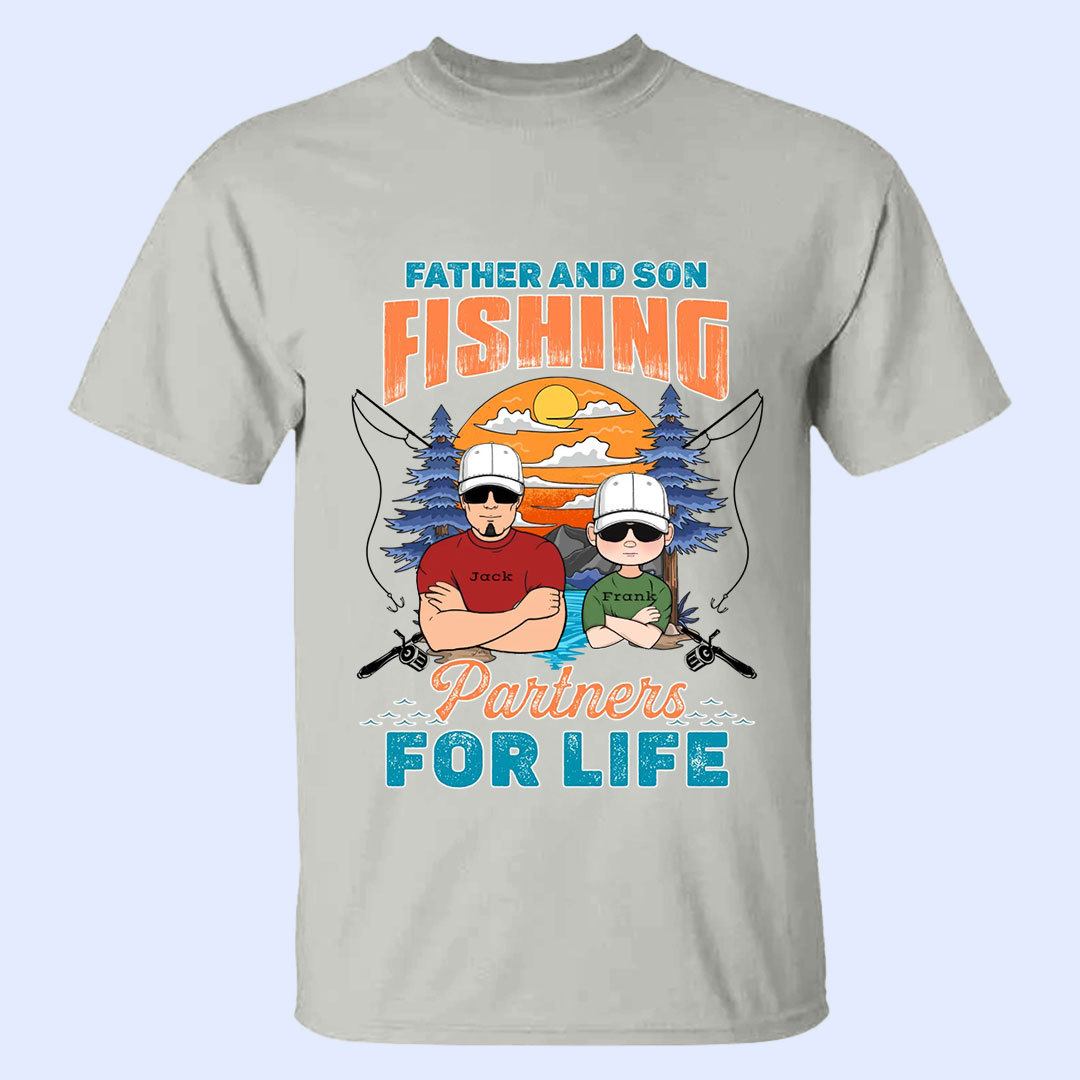 Custom Personalized Father & Son Fishing T-Shirts Gifts for Fathers/Sons/Daughters/Father's Day/Fishing Enthusiasts - Fathers & Sons Fishing Companions for Life!-ancustom