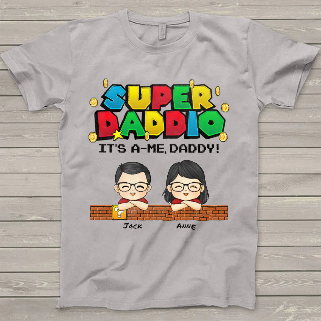 Super Daddio - Family Personalized Custom Unisex T-shirt- Father's Day, Birthday Gift For Dad-ancustom