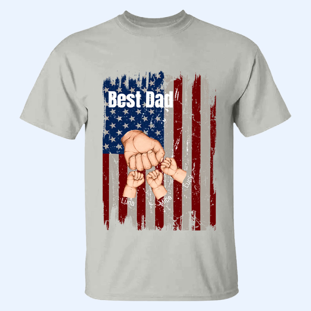 Family Personalized Custom Unisex T-shirt - Father's DayGift For Dad-ancustom