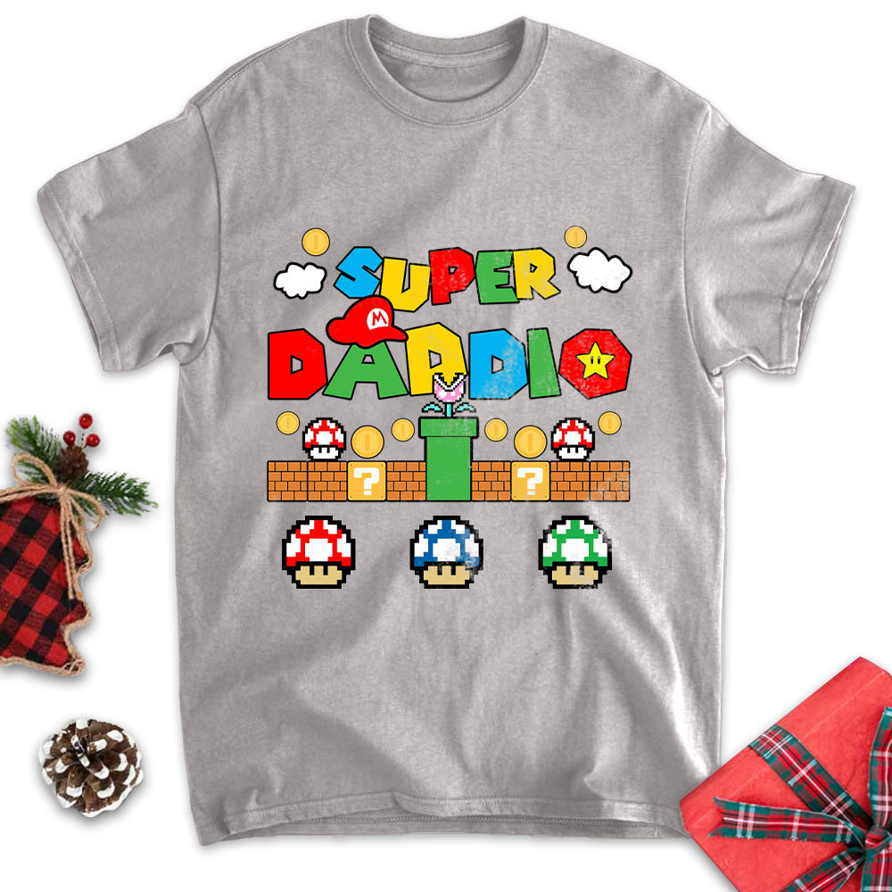 Super Daddio Super Mommio Personalized T-Shirt -ancustom