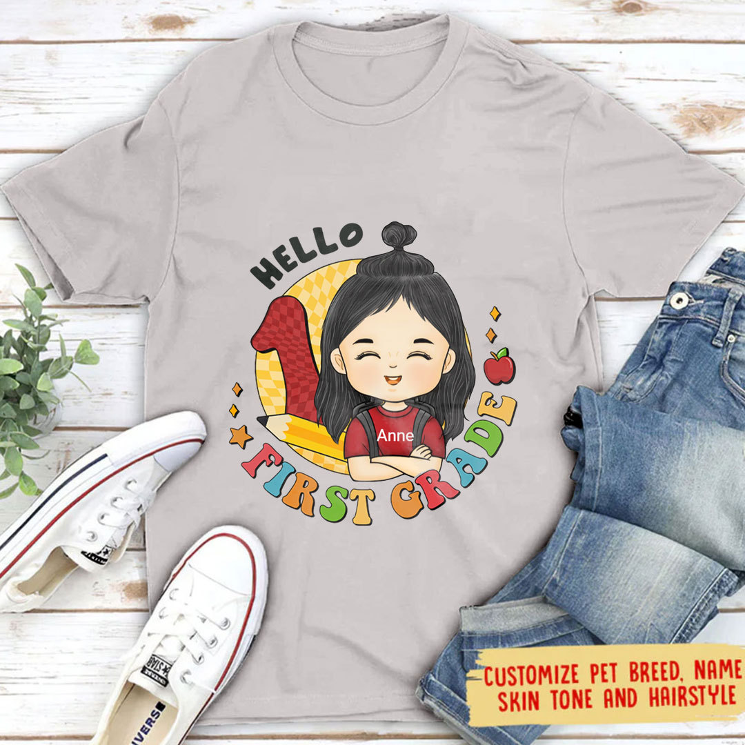 Hello Kindergarten - Personalized Custom Kid T-shirt - Gift For Kid, Back To School Gift-ancustom