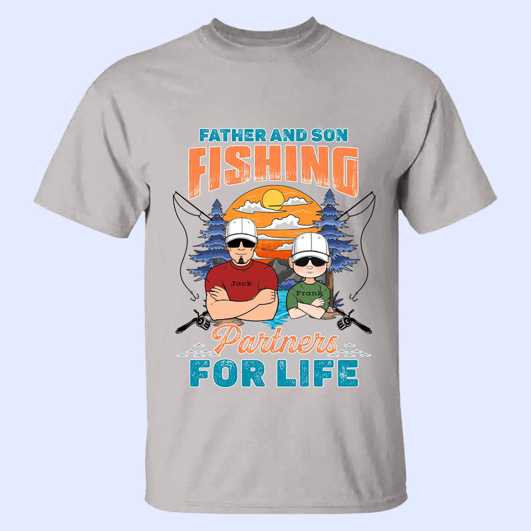 Custom Personalized Father & Son Fishing T-Shirts Gifts for Fathers/Sons/Daughters/Father's Day/Fishing Enthusiasts - Fathers & Sons Fishing Companions for Life!-ancustom