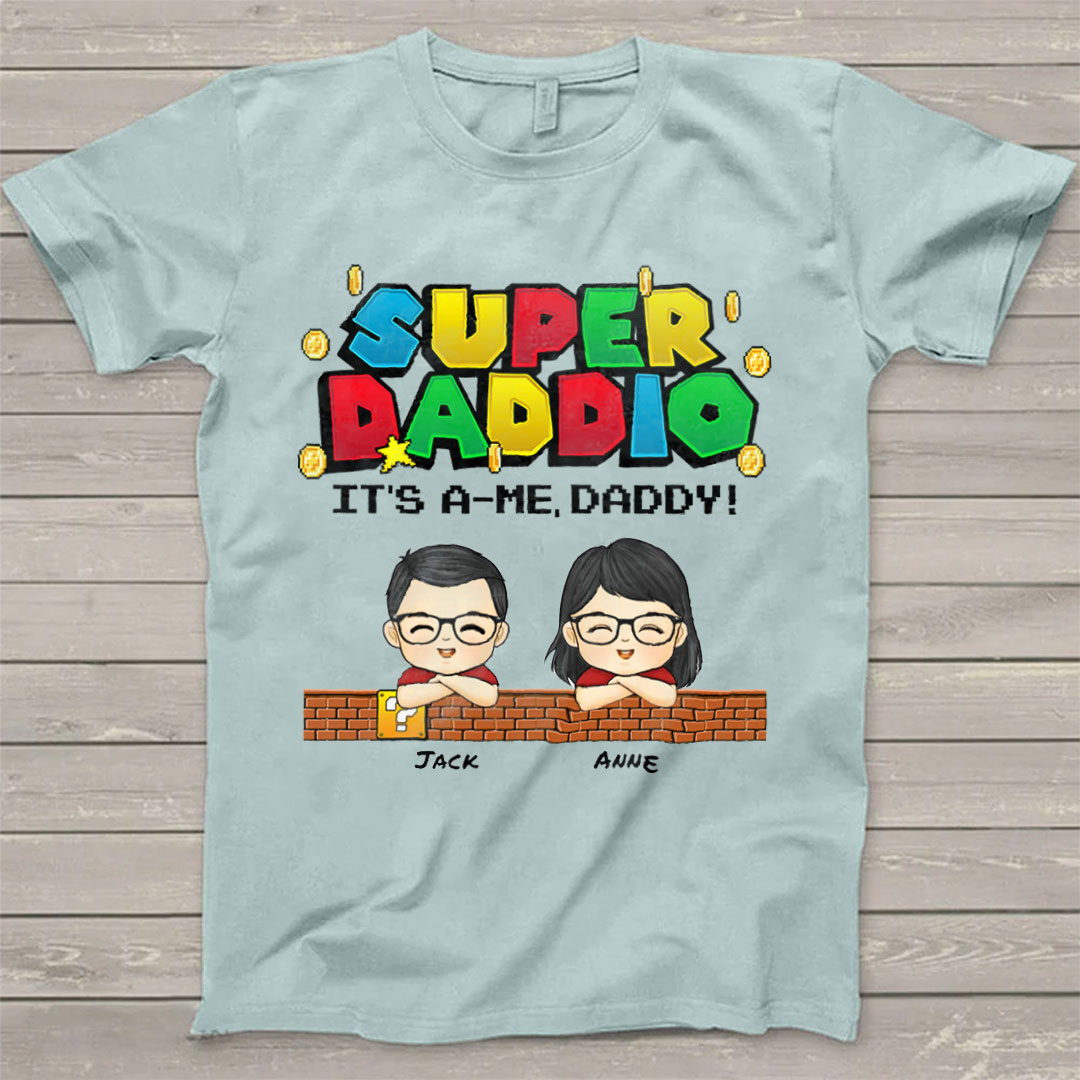 Super Daddio - Family Personalized Custom Unisex T-shirt- Father's Day, Birthday Gift For Dad-ancustom