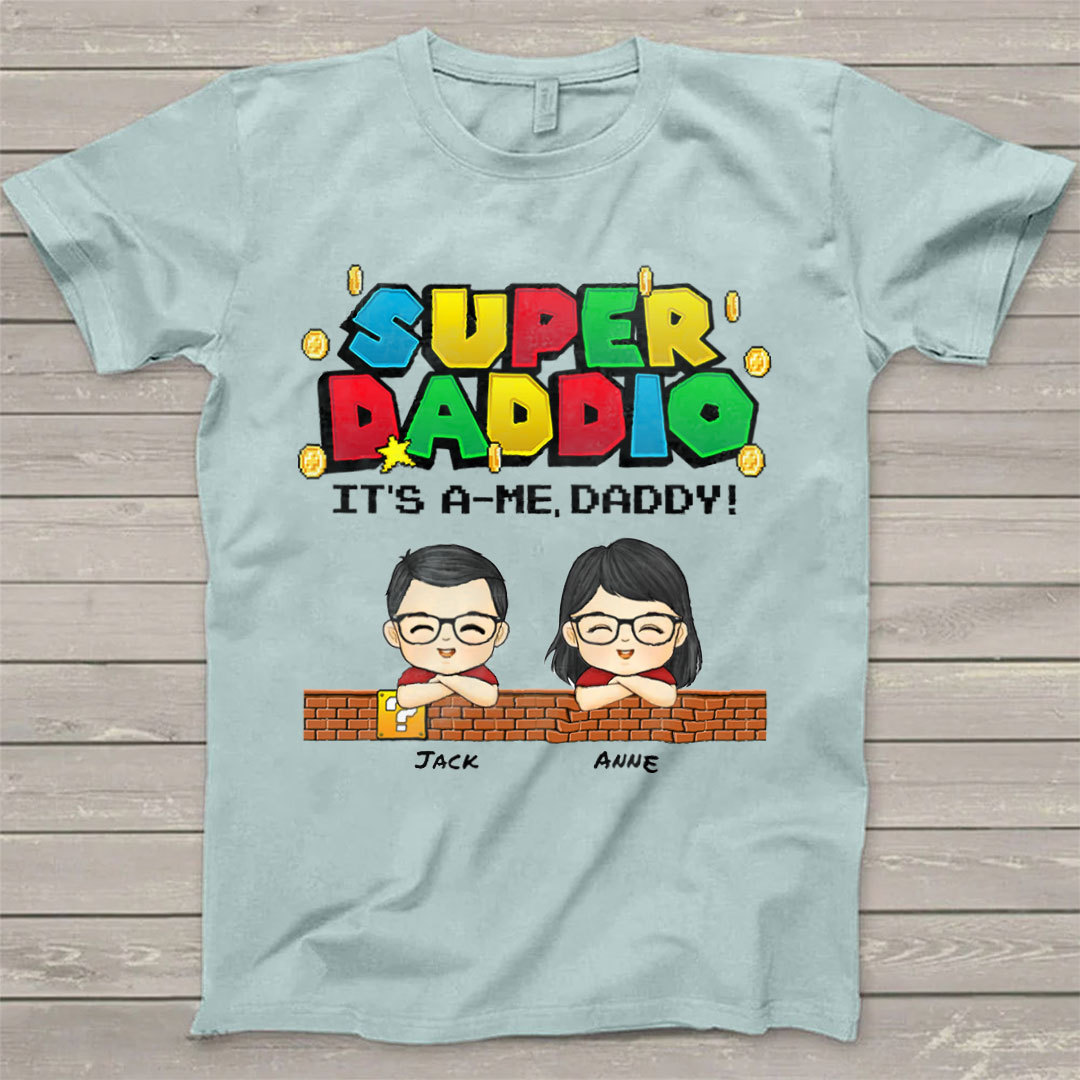 Super Daddio - Family Personalized Custom Unisex T-shirt- Father's Day, Birthday Gift For Dad-ancustom