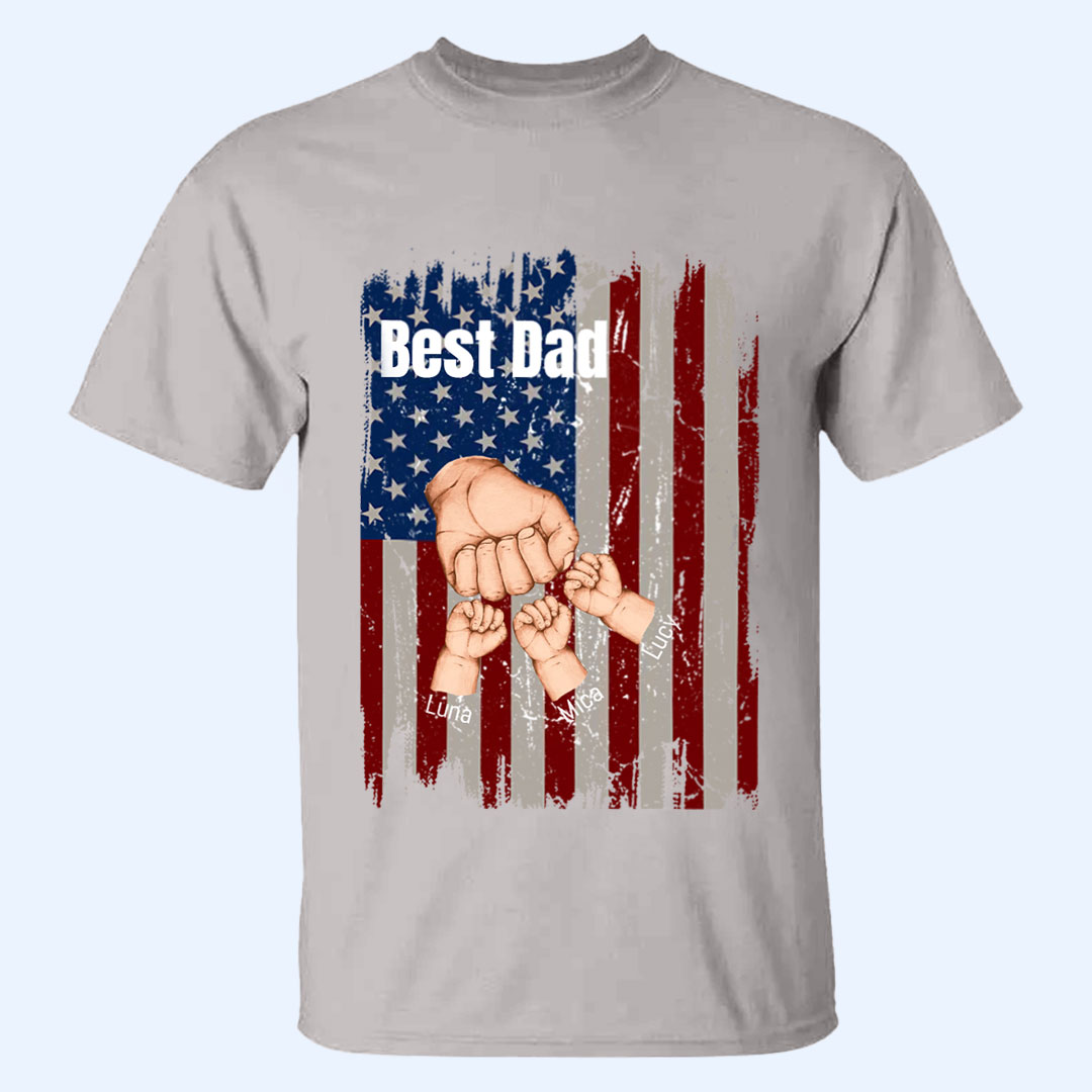 Family Personalized Custom Unisex T-shirt - Father's DayGift For Dad-ancustom