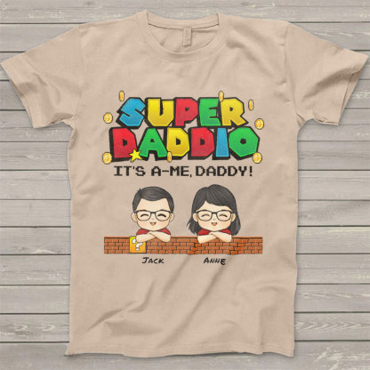 Super Daddio - Family Personalized Custom Unisex T-shirt- Father's Day, Birthday Gift For Dad-ancustom