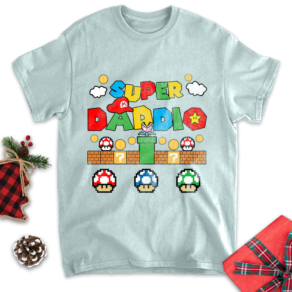 Super Daddio Super Mommio Personalized T-Shirt -ancustom
