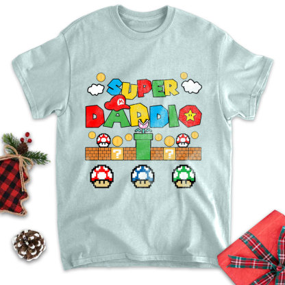 Super Daddio Super Mommio Personalized T-Shirt -ancustom
