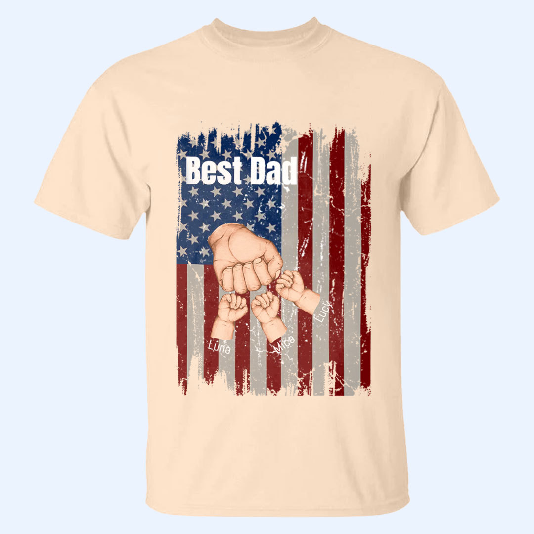 Family Personalized Custom Unisex T-shirt - Father's DayGift For Dad-ancustom