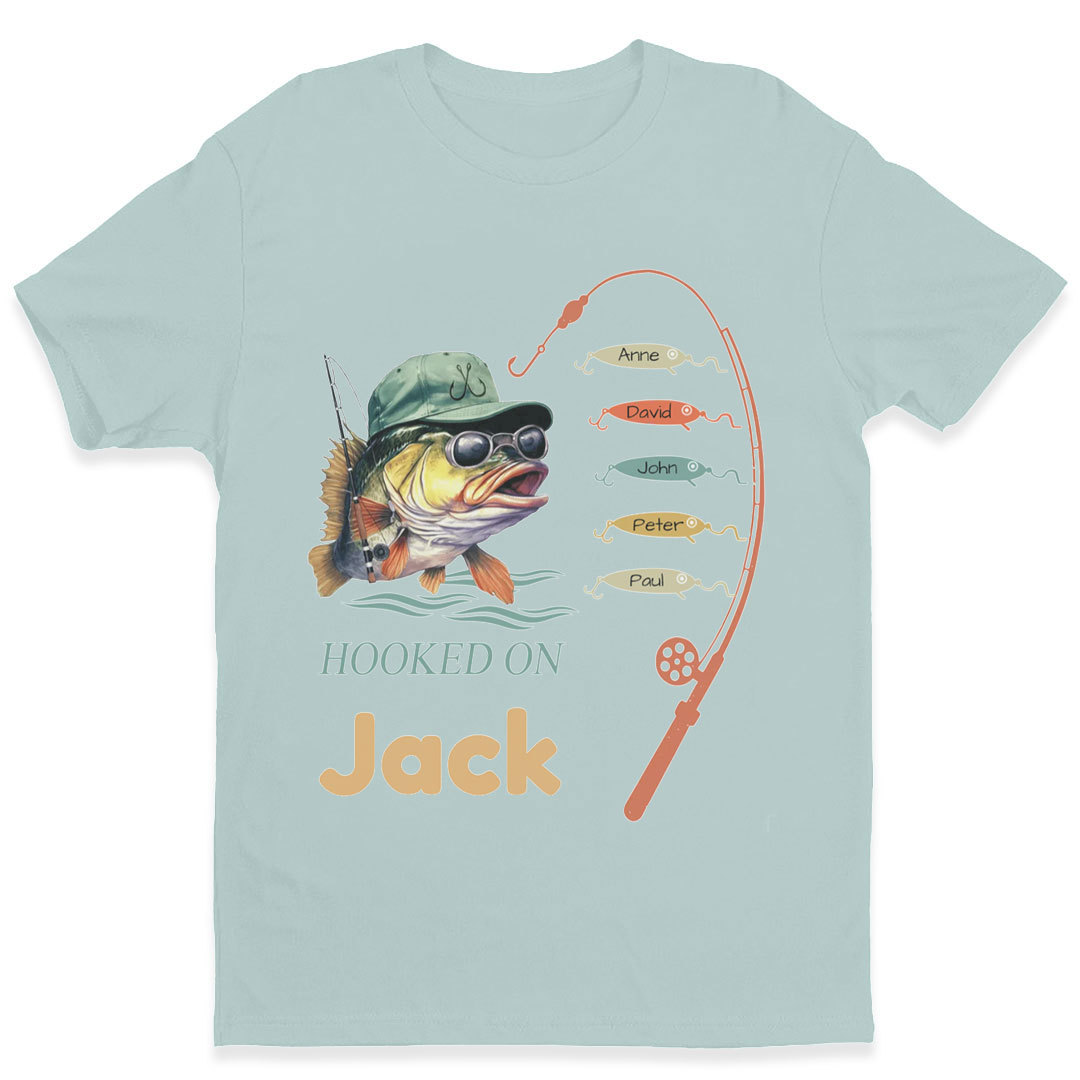 Grandpa Papa Daddy Fishing Personalized T-Shirt -ancustom