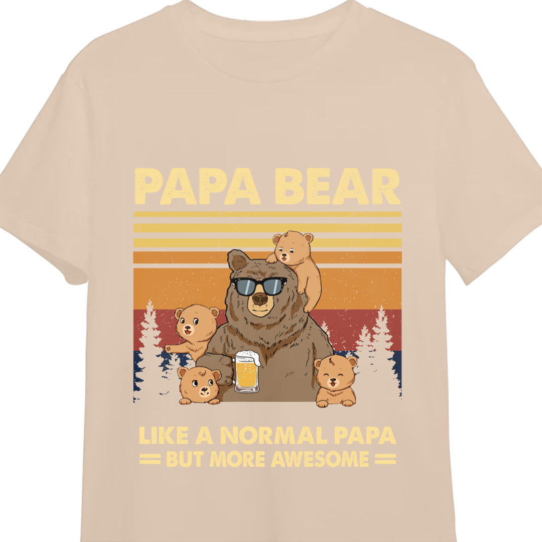 Personalized Papa Bear T Shirt-ancustom