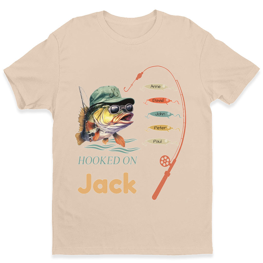 Grandpa Papa Daddy Fishing Personalized T-Shirt -ancustom