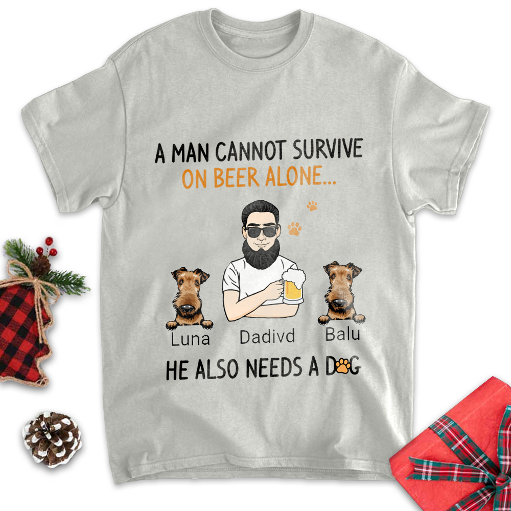 Custom Personalized Dog Dad T-Shirt  Gift For Dog Lovers -ancustom