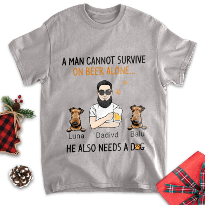 Custom Personalized Dog Dad T-Shirt  Gift For Dog Lovers -ancustom
