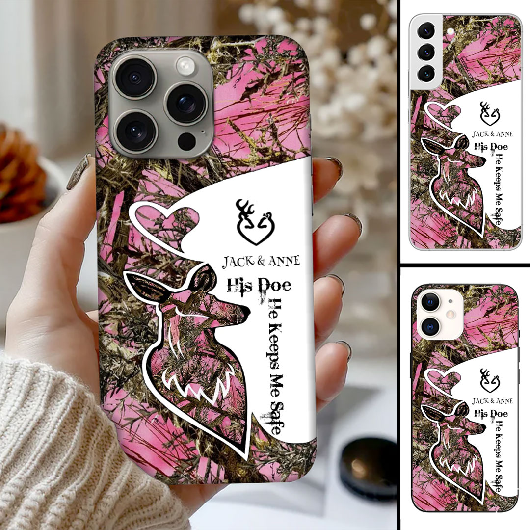His Doe Her Buck Deer-Couple's Personalized Phone Case-ancustom