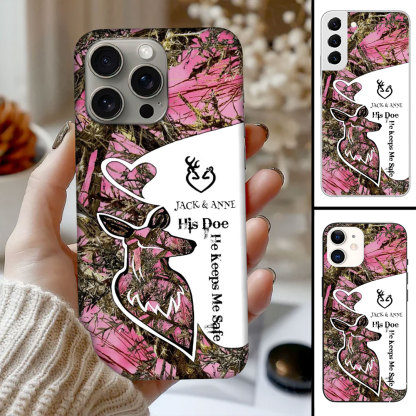 His Doe Her Buck Deer-Couple's Personalized Phone Case-ancustom