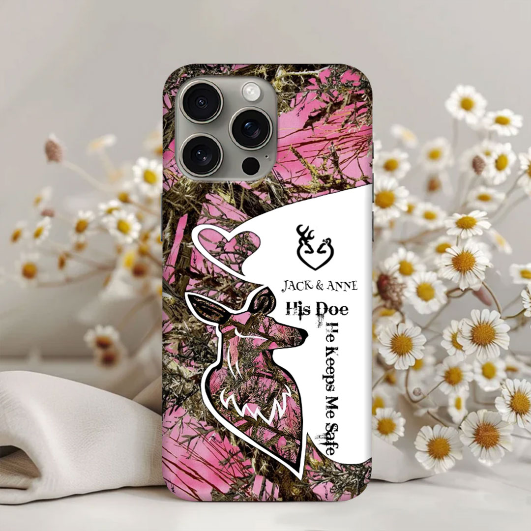 His Doe Her Buck Deer-Couple's Personalized Phone Case-ancustom