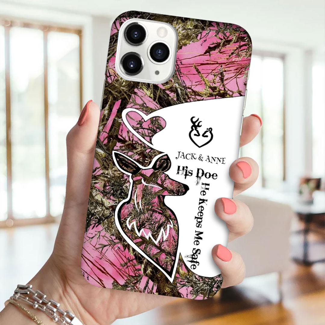 His Doe Her Buck Deer-Couple's Personalized Phone Case-ancustom