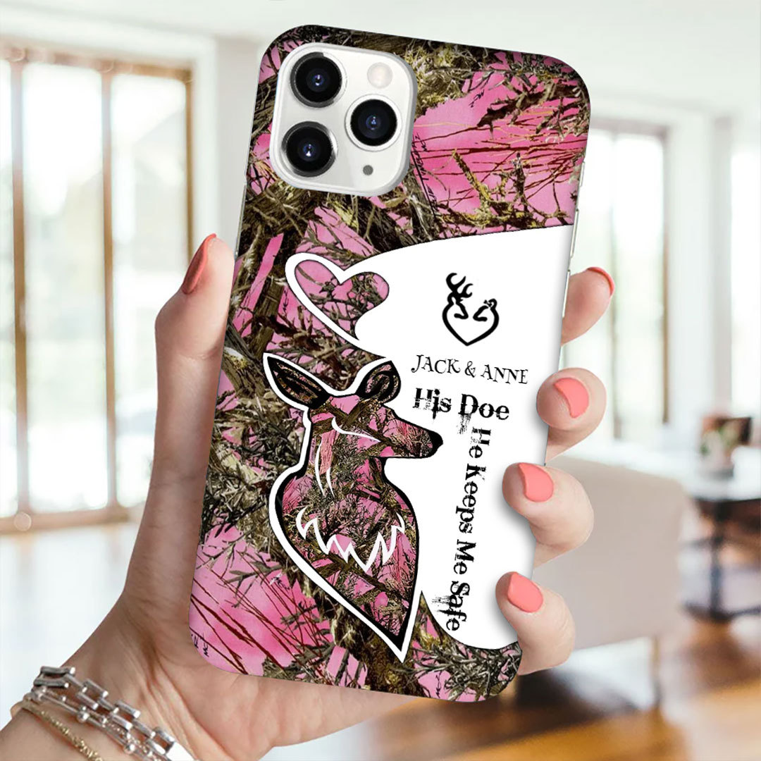 His Doe Her Buck Deer-Couple's Personalized Phone Case-ancustom