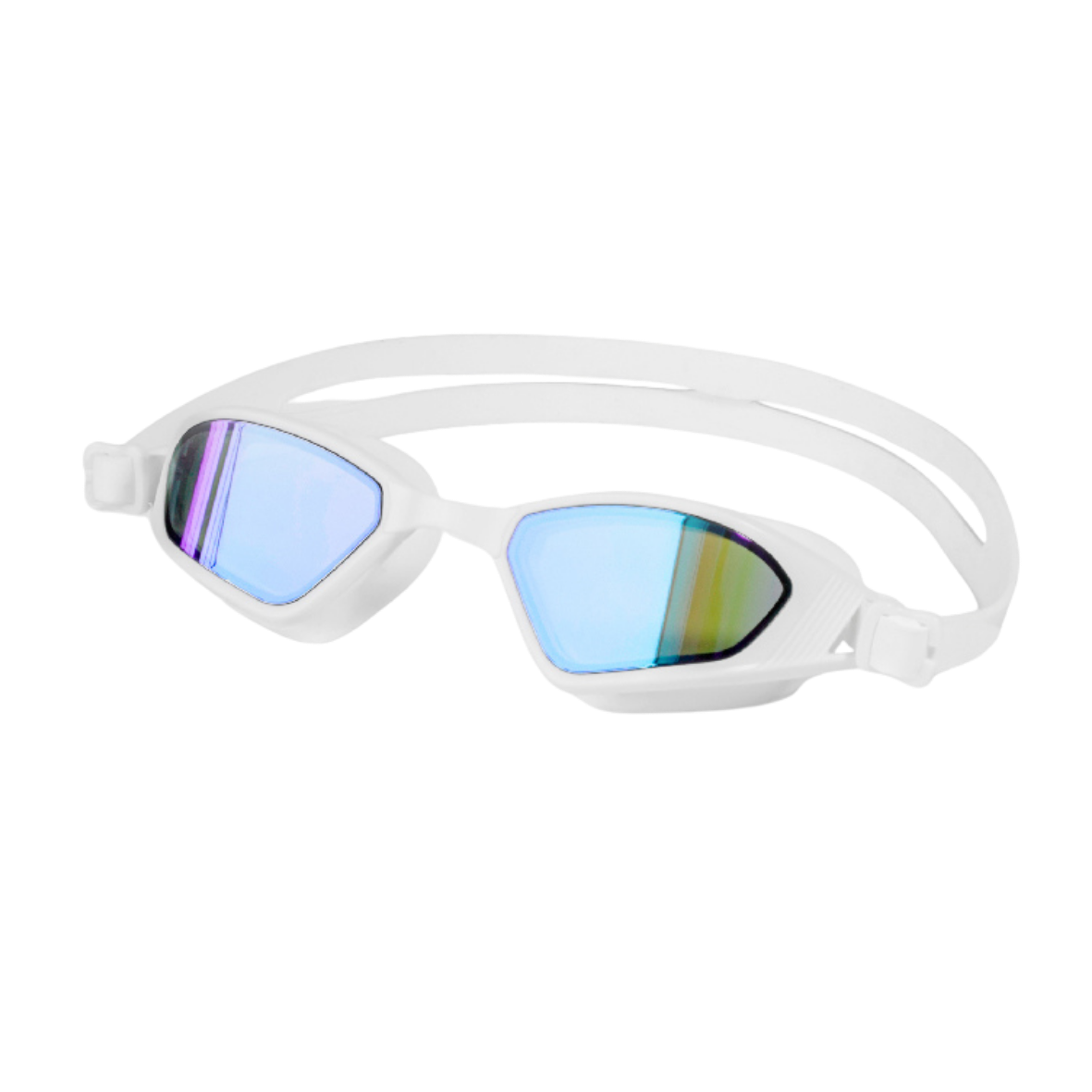 HydroClear Tech BE048 Mid-Frame Blue Mirrored Swim Goggles