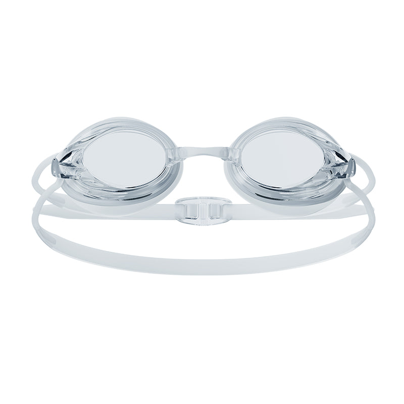 Maritonia HydroClear 2.0 Transparent Lens Swim Goggles Front View with White Strap