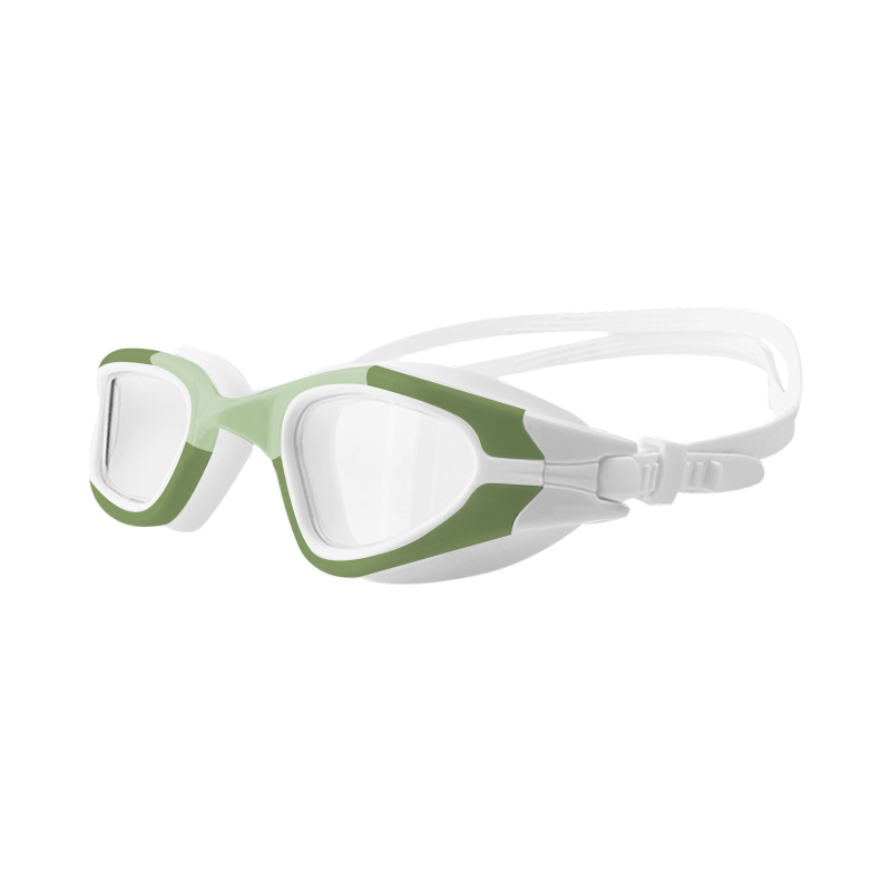 Side Profile of Maritonia AF6100 Green Big Frame Transparent Goggles