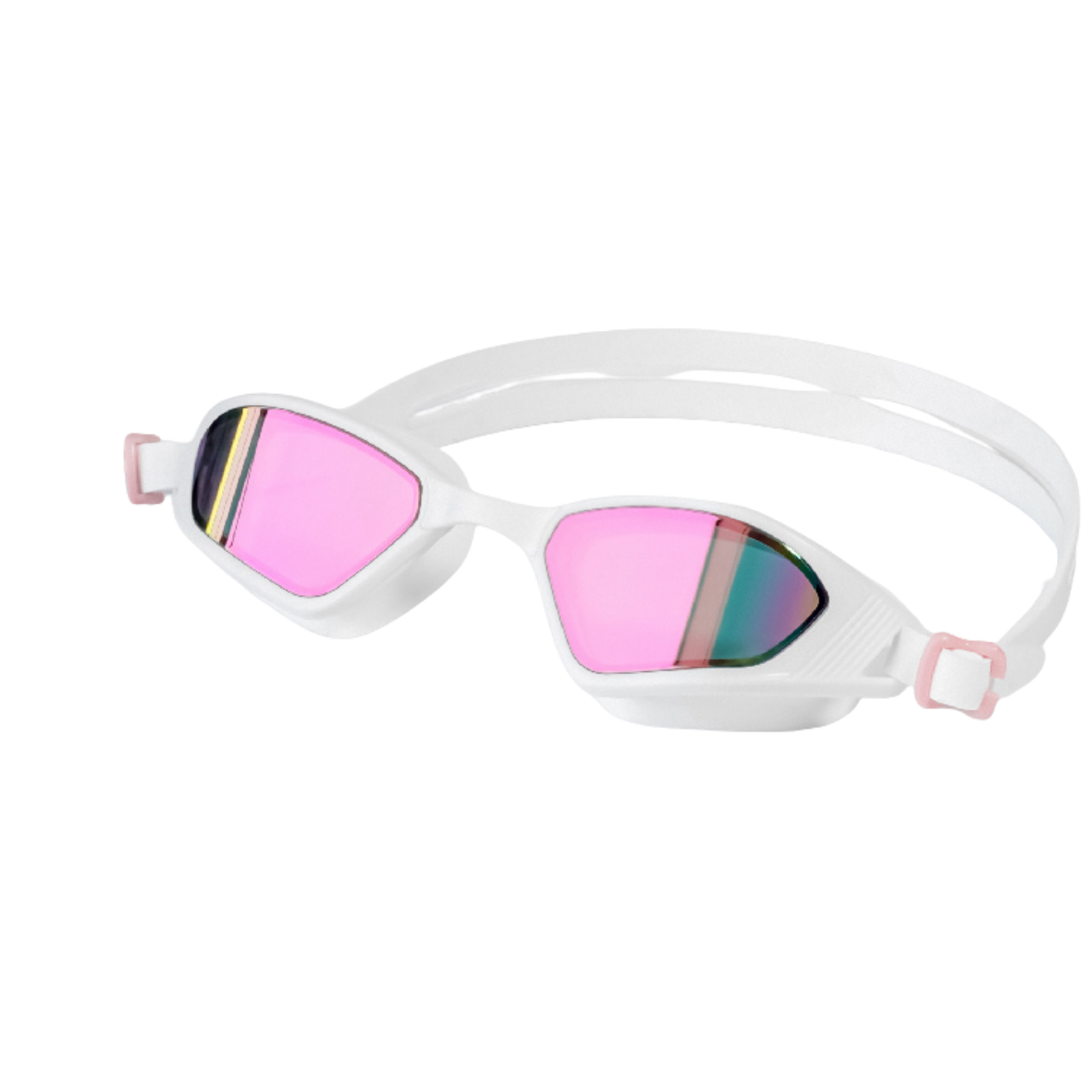 HydroClear Tech BE048P Mid-Frame Pink Mirrored Swim Goggles