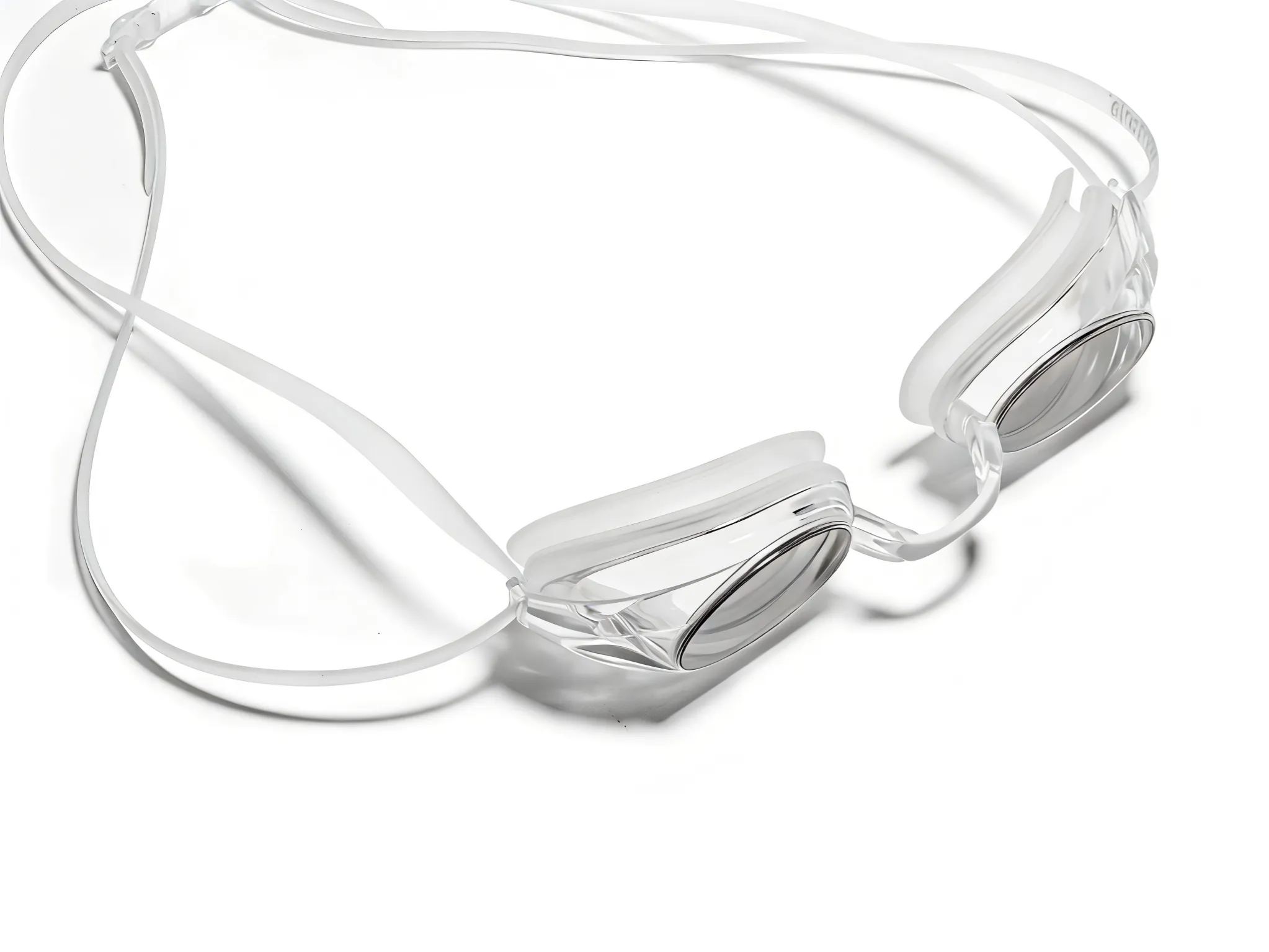 Maritonia swim goggles side view showing adjustable strap system