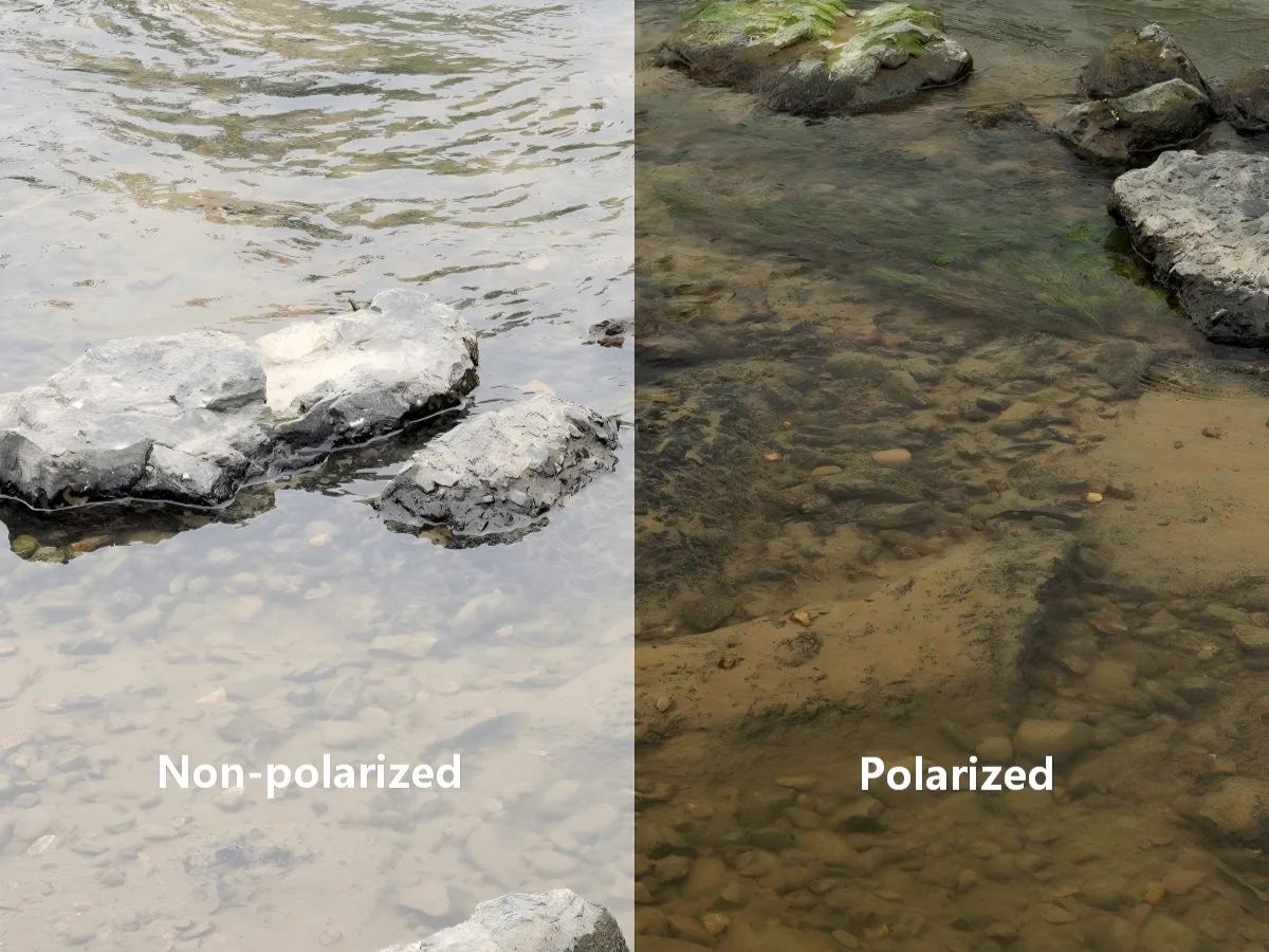 Polarized vs non-polarized swim goggles glare comparison in open water