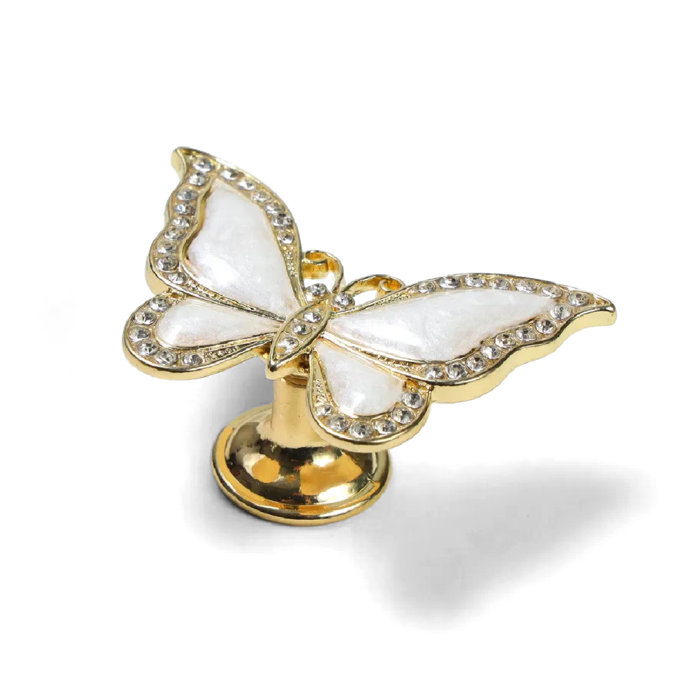 Animal Furniture Knobs - Crystal Butterfly
