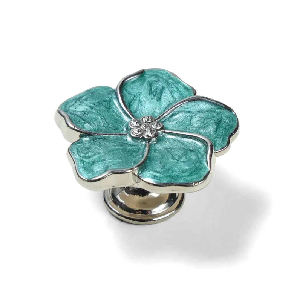 Nature Furniture Knobs -  Vintage Enamel Fower