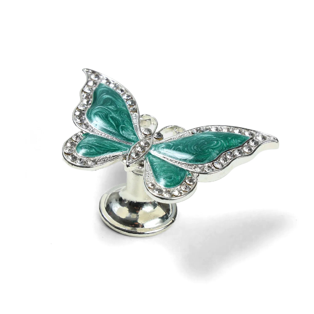 Animal Furniture Knobs - Sliver Vintage Butterfly