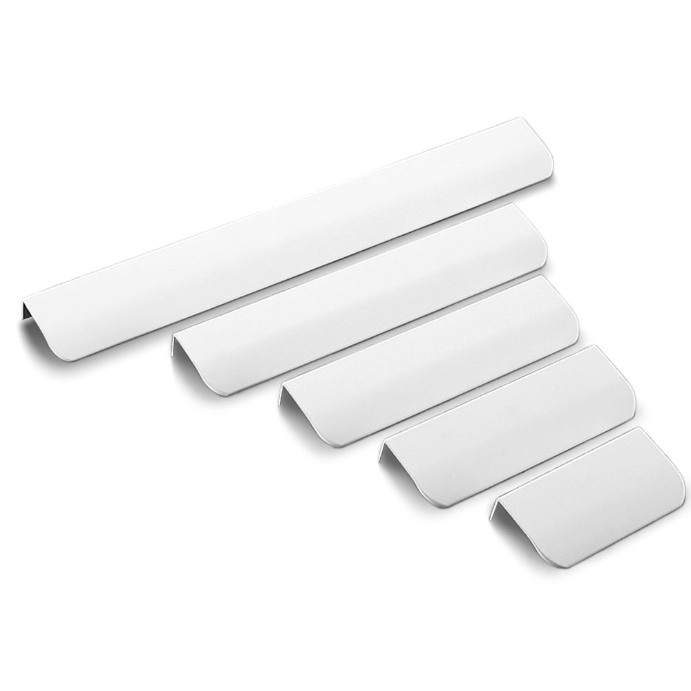 White Hidden Cabinet Pulls