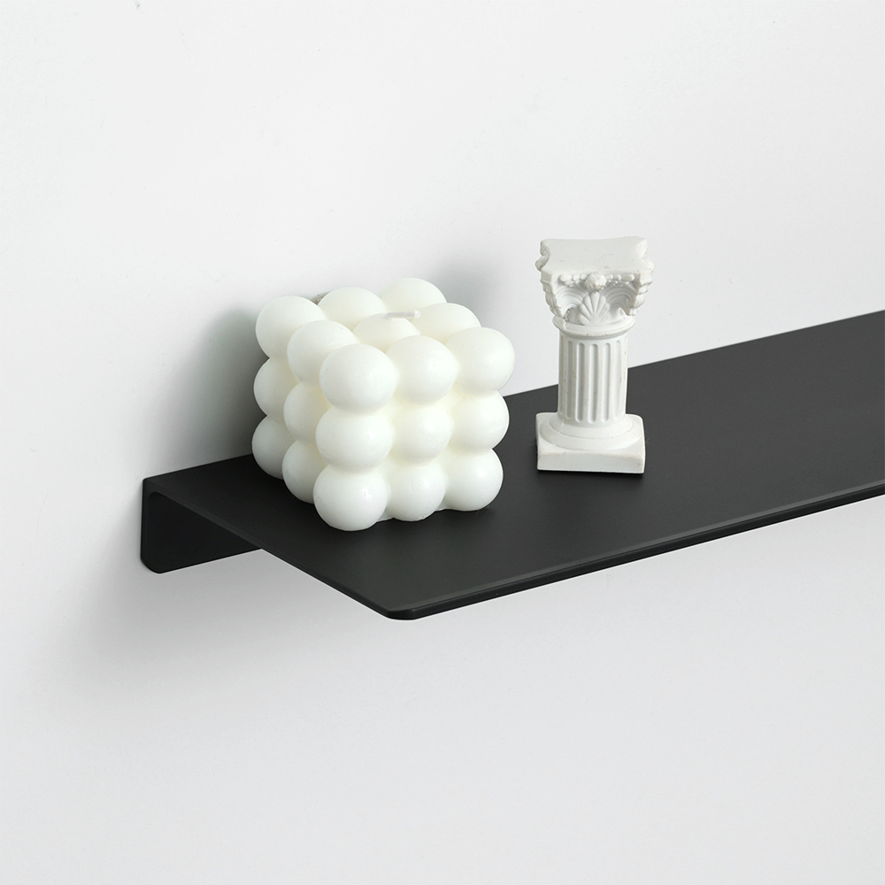 Matooya Modern Aluminum Floating Shelves – Wall Mounted Mini Display Racks for Bathroom & Bedroom Decor