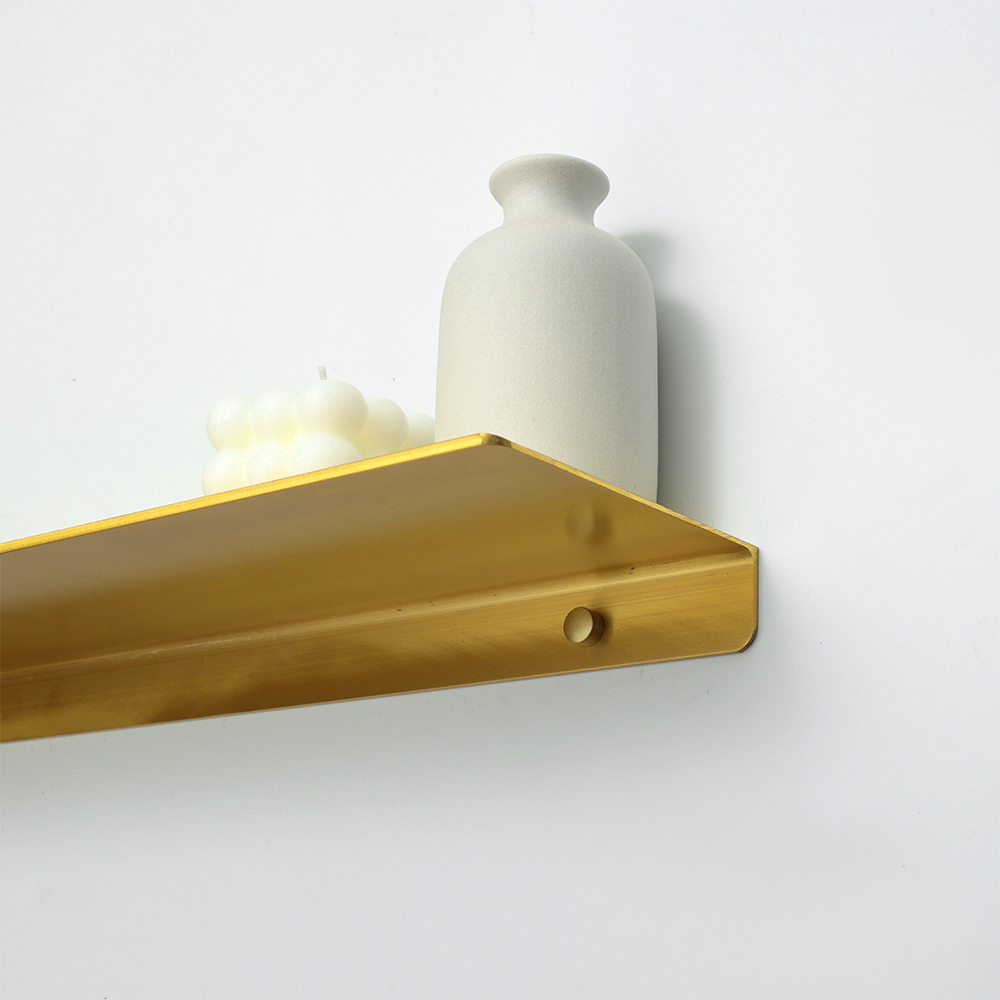 Matooya Modern Aluminum Floating Shelves – Wall Mounted Mini Display Racks for Bathroom & Bedroom Decor