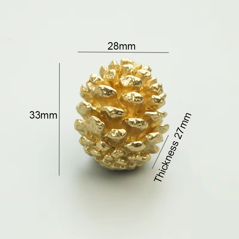  Pinecone Soild BrassCabinet Drawer Knobs