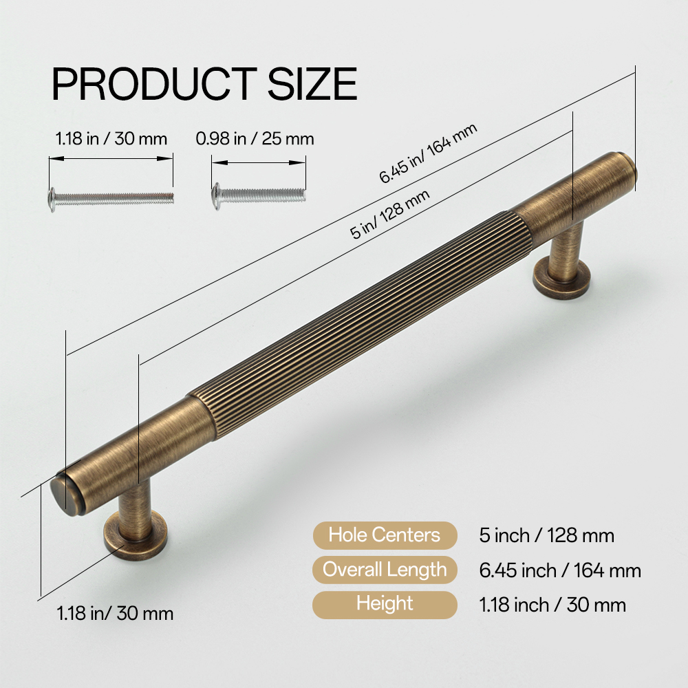 Antique Solid Brass Cabinet Pulls