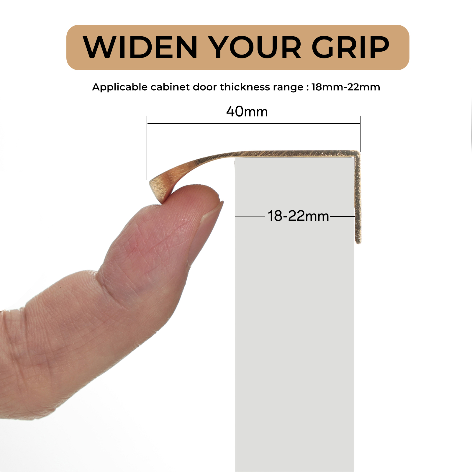 Thickened Finger Edge Cabinet Pulls