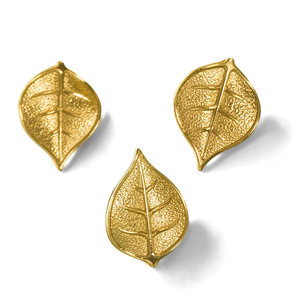 Apple Leaf Brass Wardrobe & Cabinet Knobs