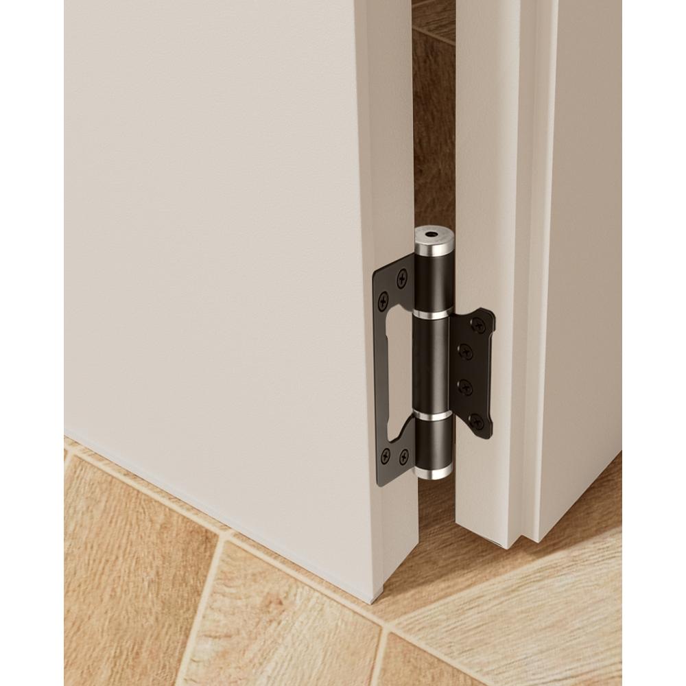 Auto-Closing Hydraulic Door Non Mortise Hinge with Damper and Spring Mechanism