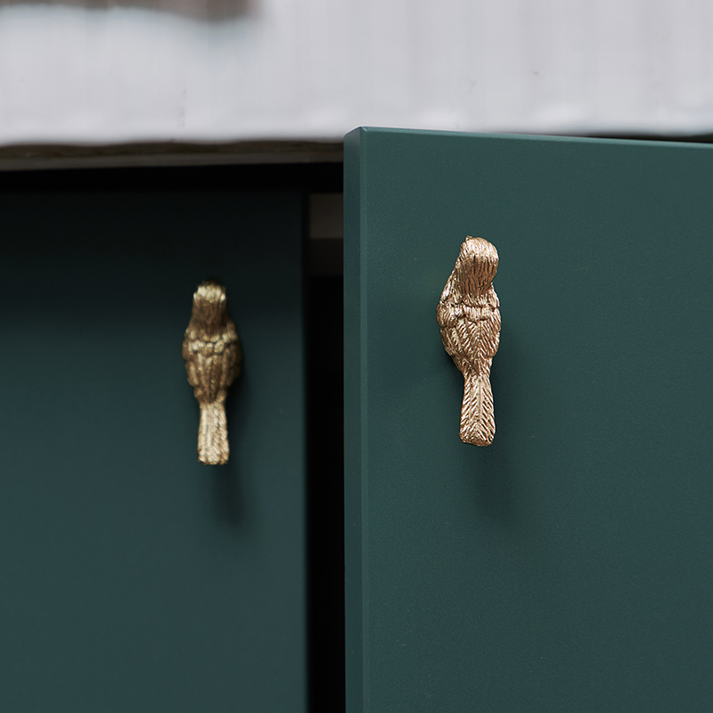 Bird Retro Furniture Solid Brass Drawer Knobs 