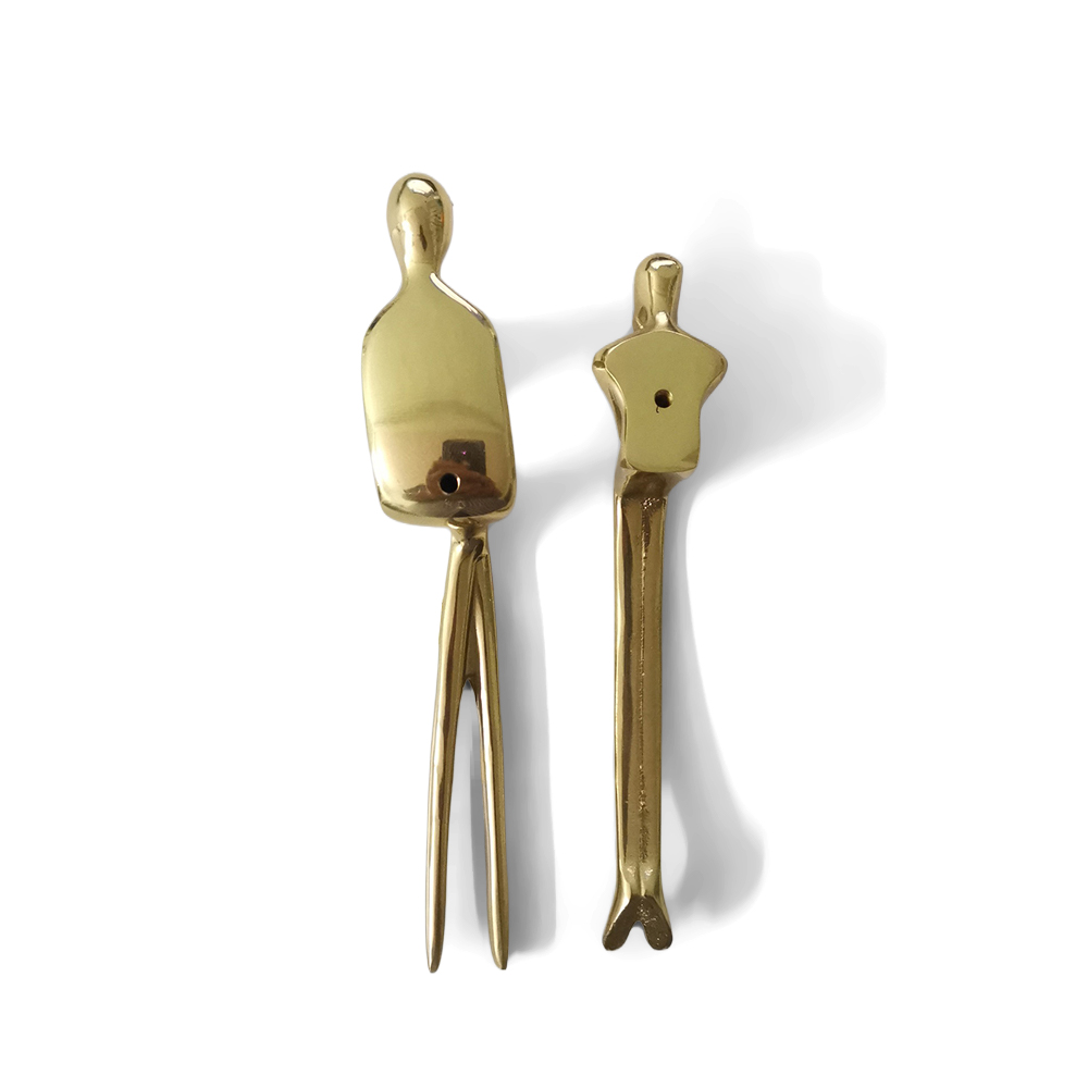 Abstract Thinker Brass Drawer and Cabinet Handle 