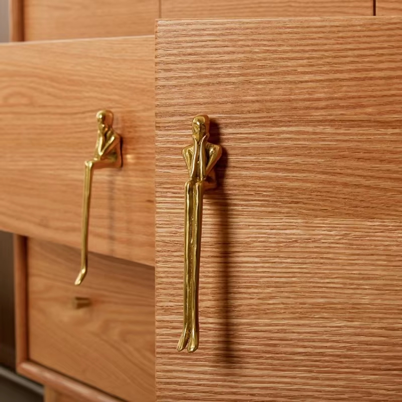 Brass Drawer Knob Thinker-shaped Furniture Handles