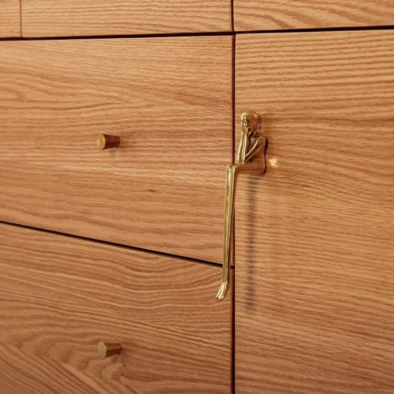 Brass Drawer Knob Thinker-shaped Furniture Handles