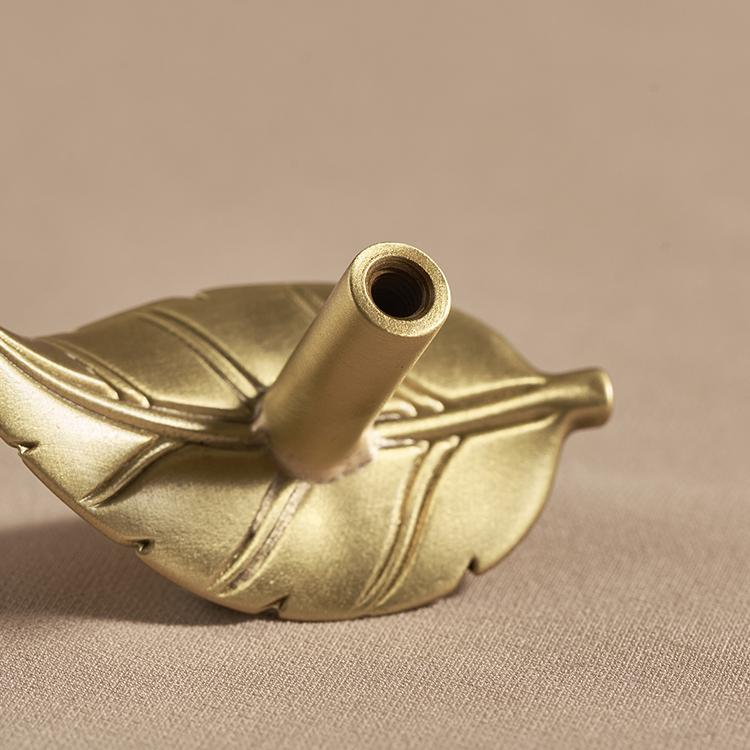 Brass Forged Leaf Knobs