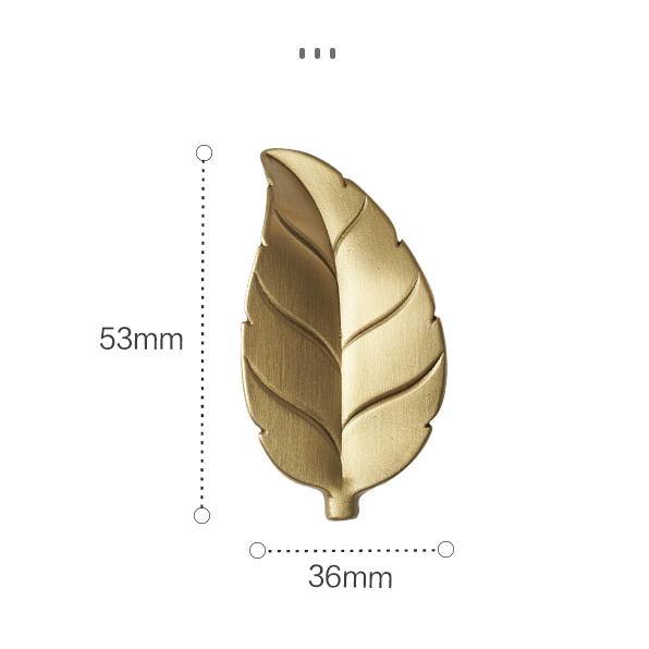 Brass Forged Leaf Knobs
