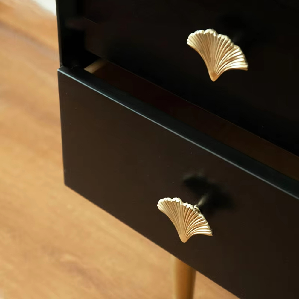 Brass Ginkgo & Maple Leaf Door Knobs