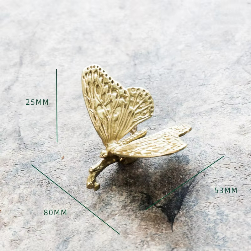 Butterfly Solid Brass Wardrobe & Cabinet Knobs